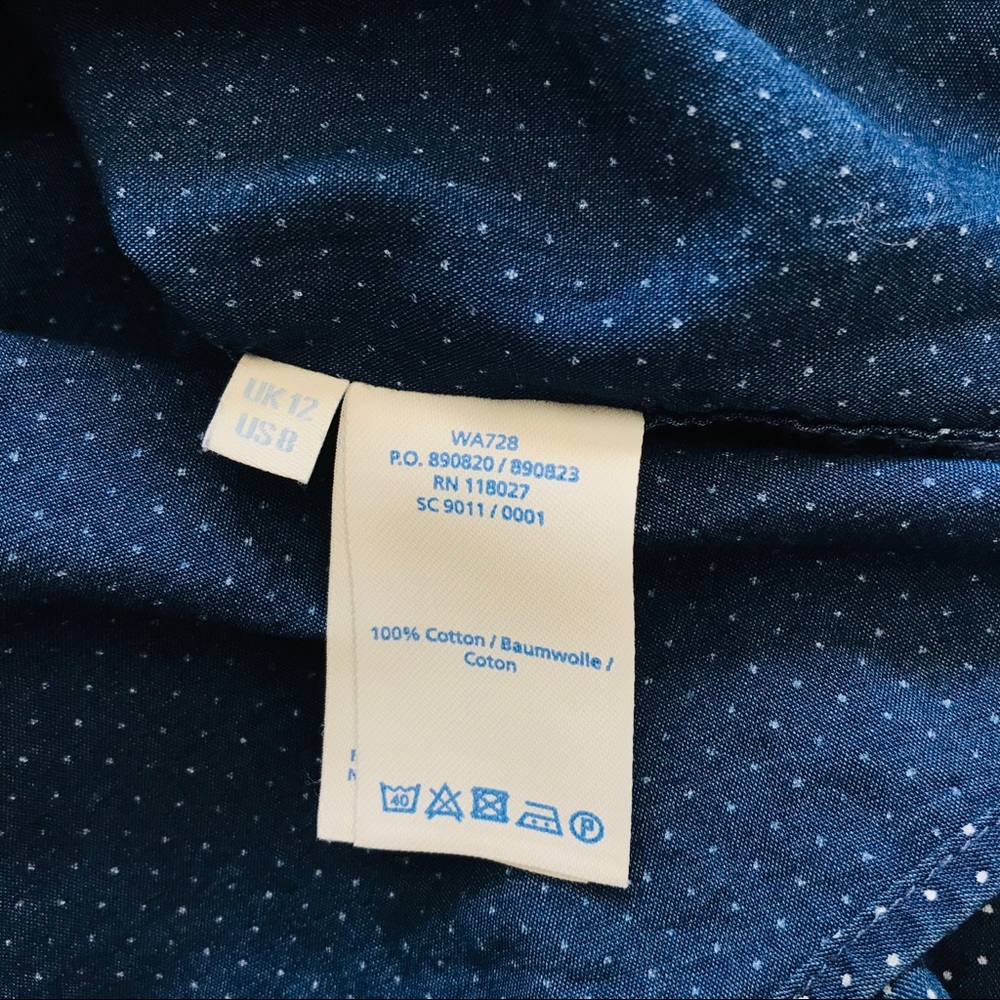 Boden | Blue Polka Dot Relaxed Weekend Shirt - Picture 3 of 3